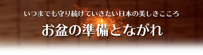 お盆の準備とながれ
